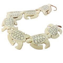 OB004 Realistic detail Carved Ox Bone turtle Tortoise Pendant