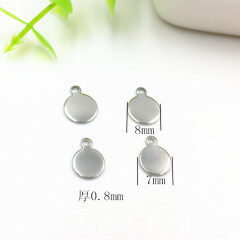 S1168 Stainless Steel Round Tags,Can Laser Engrave Logo Stainless,Steel Metal Round Blank Stamping Jewelry Tags