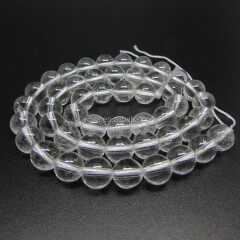 CR5243 Natural clear crystal quartz beads,round rock crystal beads