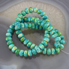RF0208 Fashion rain flower stone rondelle beads,mixcolor rain flower gemstone roundel abacus beads