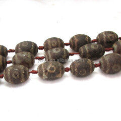 AB0419 Wholesale Tibetan Agate Dzi Drum Beads