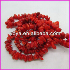 SB6255 Red Coral Freeform Chip Beads,coral tumbled chips