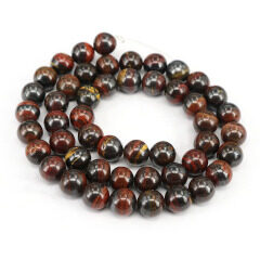 TE3045 Natural Red Tiger Iron Round Beads,Natural Red Gemstone Beads