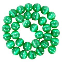 CE1005 Green Cat's Eye Stone Beads