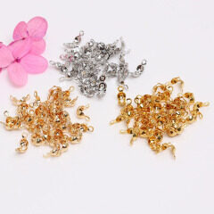 JF0763 Gold plated clam shell,End Clam Shell Tip Beads,Knot End Cover Beads