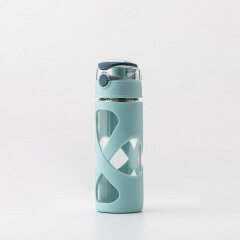 new heat-resistant glass portable creative water cup with cover
