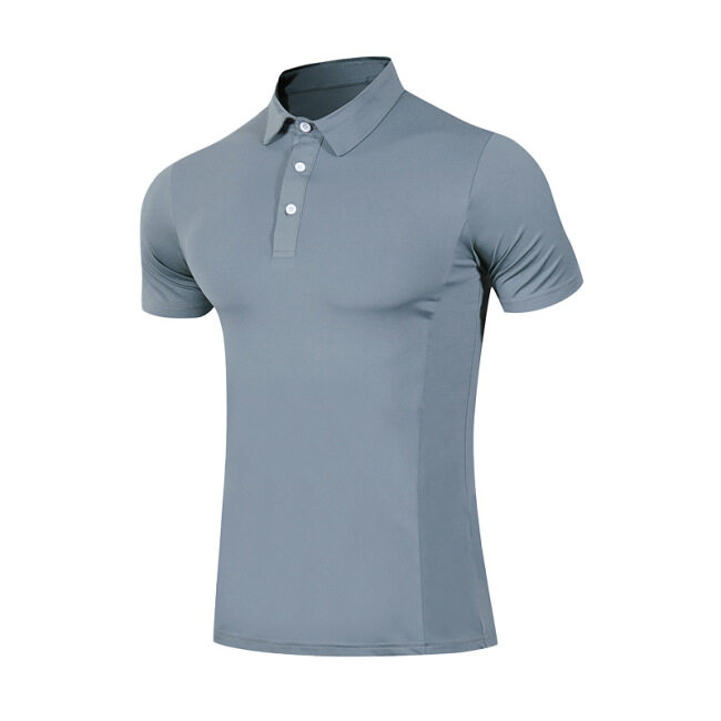 customized quick drying Polo Short Sleeve running gym training t-shirt