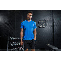 Men's short sleeve running reflective sports fitness training quick dry t-shirt