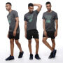 New quick dry short sleeve running fitness clothes men's training basketball  casual sports T-shirt