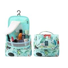 travel vacation Waterproof Nylon cosmetic bag with Hanging Hook