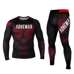 customized Wholesale training suit boxing tights sports quick dry running breathable fighting suit two piece set