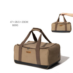 Customized Waterproof Durable Canvas Travel Outdoor Camping Barbecue Cookware Tableware Storage Bag Organizer