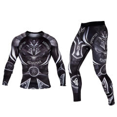 customized Wholesale boxing suit men's fitness training clothes quick dry two piece set