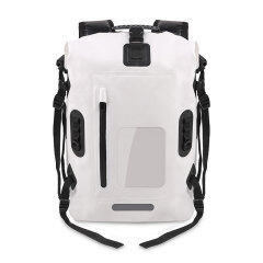 Factory New design Rolltop Dry Bag Backpack with Reflective strap Transparent pocket Waterproof PVC Backpack