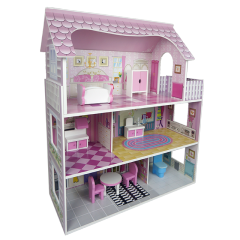 La maison de poupée en bois populaire Les enfants adorent la maison de poupée en bois Le prix de gros de la maison de poupée en bois Jeu Maison de jeu