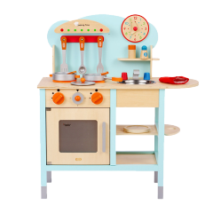 XL10180 Jouet de cuisine en bois avec accessoires de cuisine pour enfants et enfants