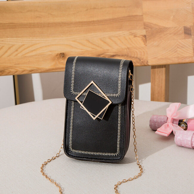 Factory direct sales: New Korean version of single shoulder straddle small square bag women's fashion mobile phone zero wallet