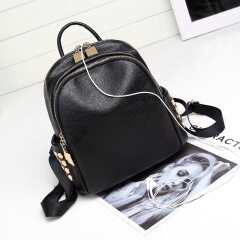 Backpack women leather fashion Mini simple cowhide college style versatile backpack women bag