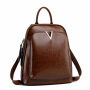 2020 New Leather Shoulder Bag Fashion oil wax leather backpack women's Retro schoolbag