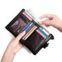 New men's wallet leather anti theft brush RFID top layer cowhide Wallet