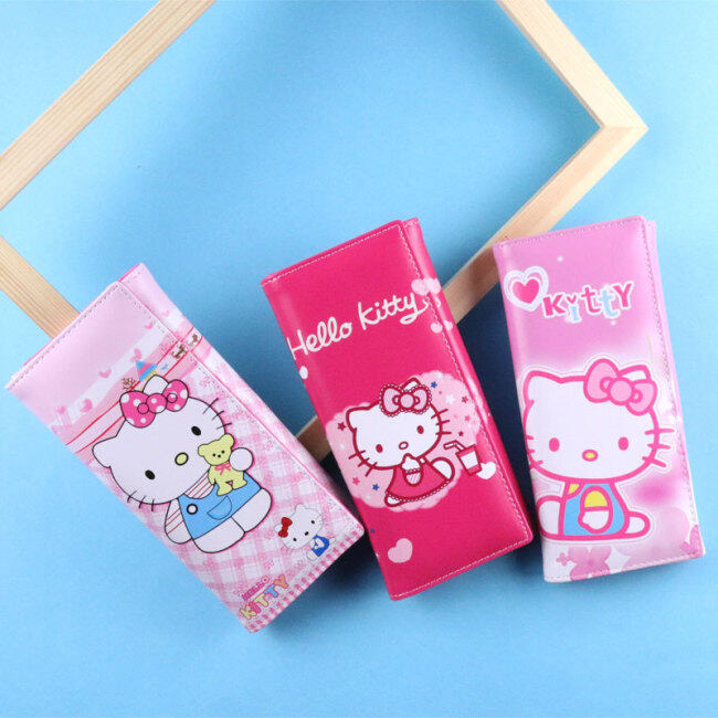 Cartoon kitty cat middle school students women's Long Wallet boys and girls children's change bag customized