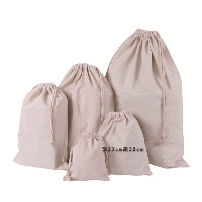 Spot canvas bag customized creative gift bag advertisement drawstring bundle pocket spot cotton bag custom logo