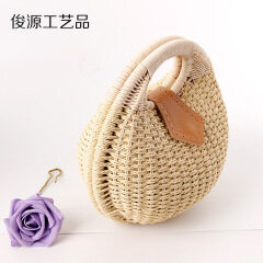 New straw woven bag rattan Beach Women's handbag
