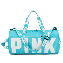 Pink travel bag sports bag cross border fitness bag printing portable shoulder bag custom logo large capacity storage bag