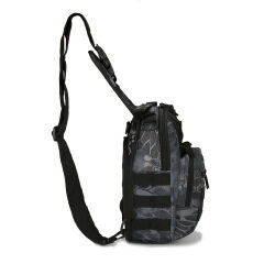 Popular spot canvas riding bag camouflage field sports small chest hanging bag one shoulder slanting cross outdoor tactical chest bag
