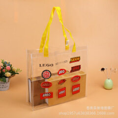 PVC plastic transparent handbag, shopping bag, environmental protection gift, snack bag, custom logo