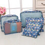 6-Piece travel bag, luggage group, 6-Piece travel clothing bag, calico series