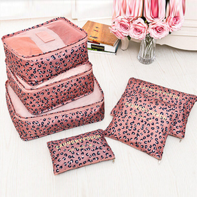 6-Piece travel bag, luggage group, 6-Piece travel clothing bag, calico series