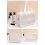 Korean Pu Cosmetic Bag Travel portable storage washing bag frosted translucent waterproof portable storage bag customization