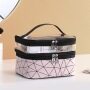 New double layer waterproof cosmetic bag large capacity transparent wash bag waterproof travel convenient skin care product storage bag