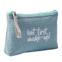New portable English letters women's zipper Cosmetic Bag Travel Toiletries storage bag zero wallet
