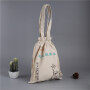 Wholesale Eco Friendly Cotton Canvas Drawstring Handles Gift Bag With Custom Printed Logo