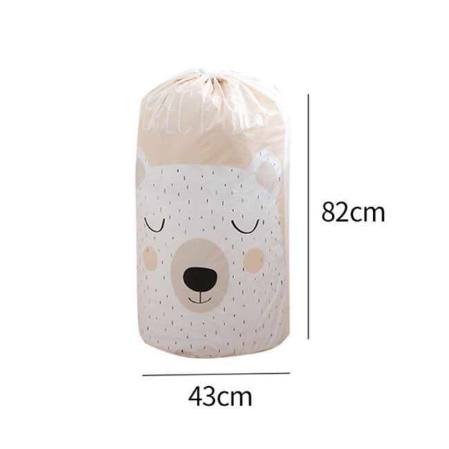 Wholesale creative travel moisture-proof waterproof peva cartoon printed round draw draw string quilt storage bags