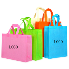 不織布ショッピング再利用可能なラミネート不織布バッグ卸売カスタムカラフル不織布バッグ、安い折りたたみトートバッグレター