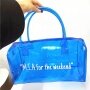 High Quality Much Stock No MOQ Transparent 8 Color Durable Good Reviews PVC Duffle Overnight Travel Bag