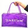 High Quality Much Stock No MOQ Transparent 8 Color Durable Good Reviews PVC Duffle Overnight Travel Bag