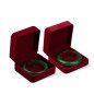 Custom high quality very soft velvet jewelry box with deboss logo