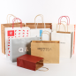 Customised Premium  Kraft Paper Gift Bags with Handles and tags