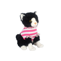 Cat Plush Toy With knitted shirts