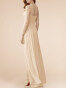 A-Line Cowl Neck Floor-Length Bridesmaid Dress With Split Front