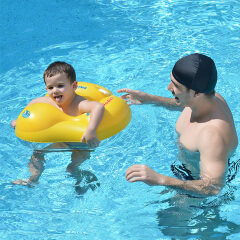 Nuevo Flotador de axilas mejorado Flotador de natación para bebés Anillo de natación inflable para niños con soporte de seguridad Accesorios de piscina inferiores para 3-36 meses