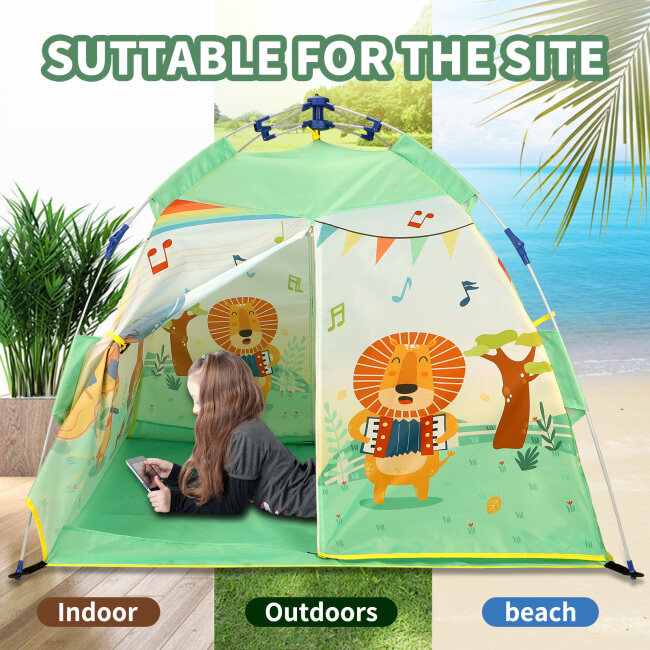 kids Automatic Tent Pop-up Field Children Waterproof Outdoor Camping Tent Lightweight Portable Backpacking Tent Instant Easy Setup for Travel