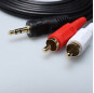 PCER 2RCA to audio cable 3.5mm jack rca aux cable 1.5m 3m 5m 10m 15m For Multimedia Edifer Home Theater DVD 2RCA audio cable