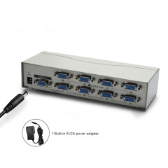 Factory Wholesale VGA Switcher Converter 1x8 Support 1920*1440 85Hz HD VGA Splitter 1 in 8 out