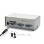 Manufacture VGA Splitter 1x2 Support 1920*1440 85Hz HD VGA Switcher Converter 1 in 2 out