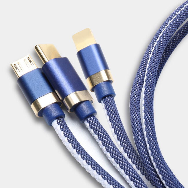 PCER 3 in 1 USB Cable For iPhone Samsung Xiaomi Multi Fast Charge Micro USB Cable cellphone Phone USB Type C wire